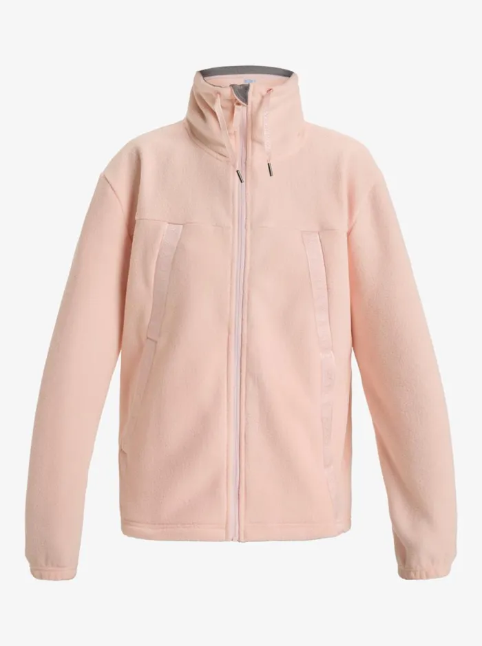 Roxy Fleeting Snow 8211 ZipUp Sweatshirt Pink Salt Women Sweatshirts and Hoodies