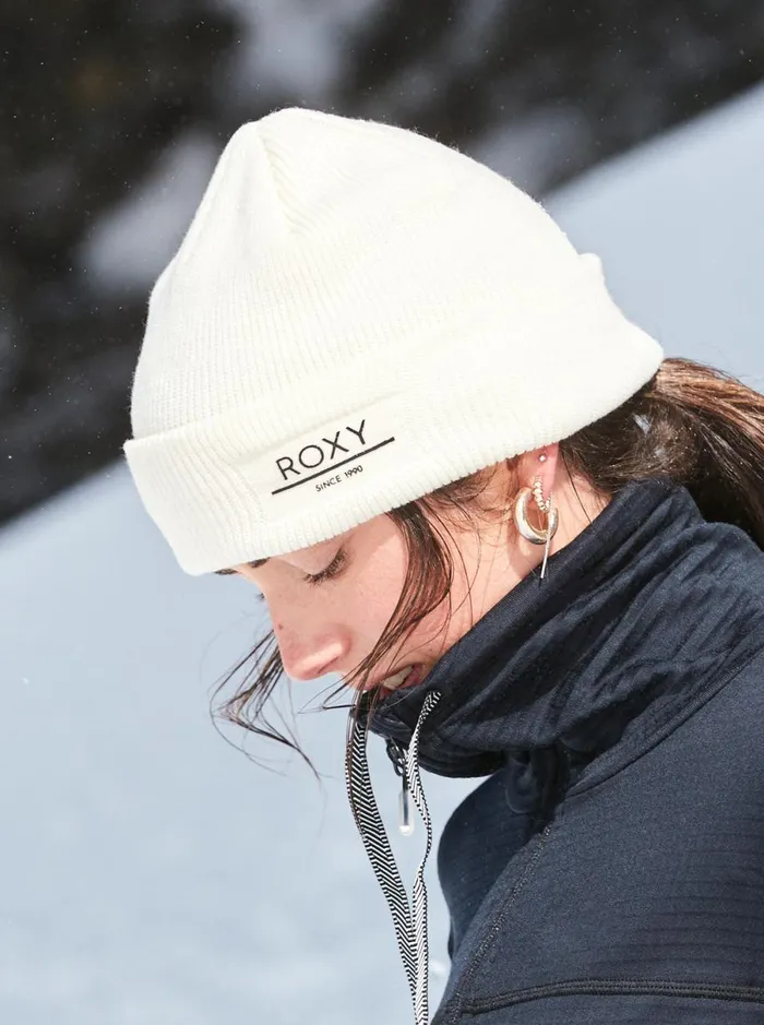 Roxy Folker 8211 Rib Knit Beanie Buttercream Women Beanies