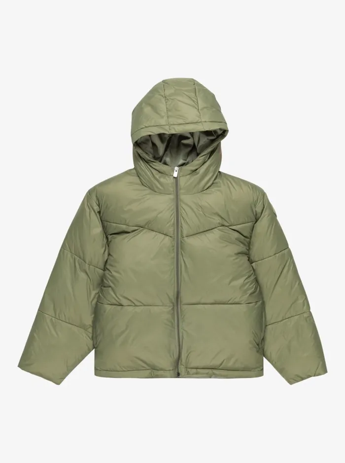 Roxy Forever This Young 8211 Puffer Jacket For Girls 4 8211 16 Oil Green Kids Jackets and Coats