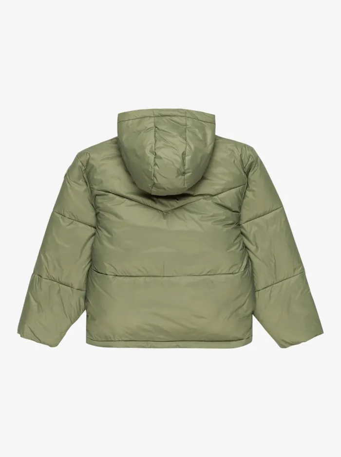 Roxy Forever This Young 8211 Puffer Jacket For Girls 4 8211 16 Oil Green Kids Jackets and Coats