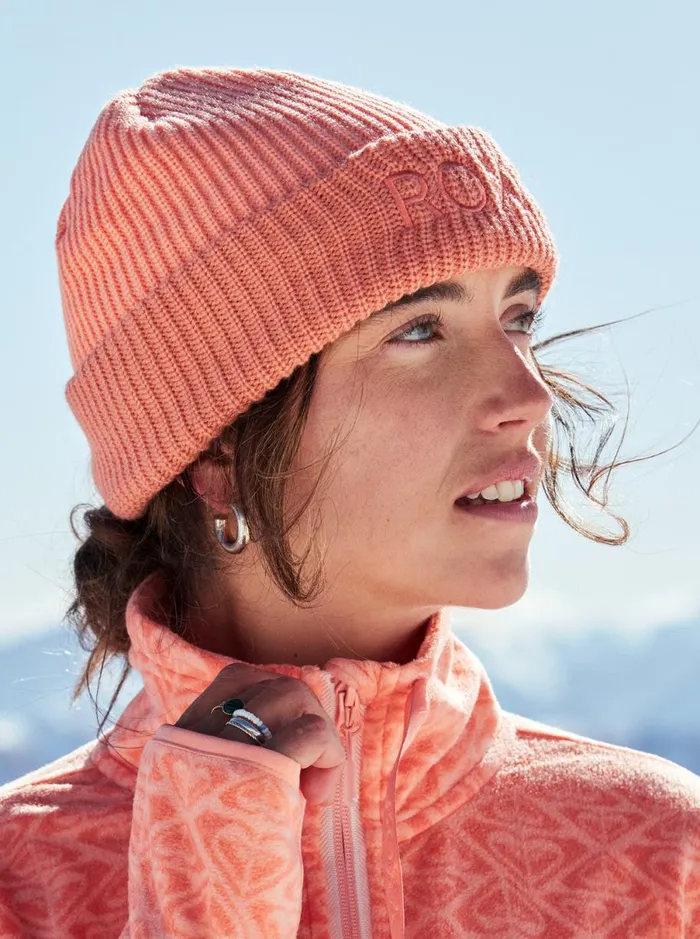 Roxy Freja 8211 Cuff Beanie Peach Pink Women Beanies