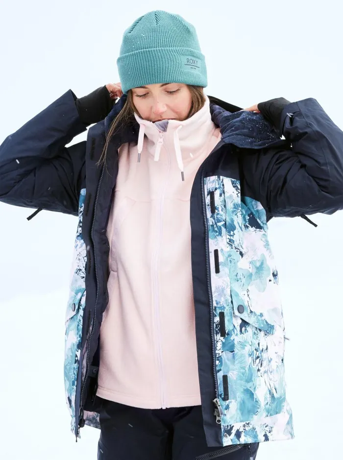 Roxy Glade GoreTex 8211 Snow Jacket Sea Pine Dreamy Picture Women Jackets and Coats