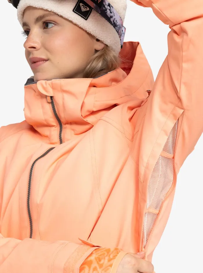 Roxy Meade 8211 Snow Jacket Peach Pink Women Jackets and Coats