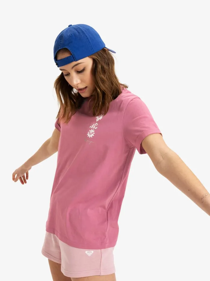 Roxy Oceanregular Art 8211 Short Sleeves TShirt Heather Rose Women TShirts and Tops