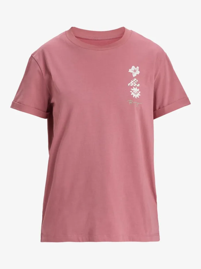 Roxy Oceanregular Art 8211 Short Sleeves TShirt Heather Rose Women TShirts and Tops