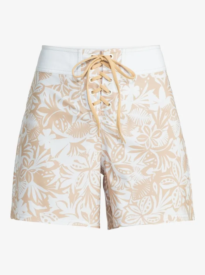 Roxy Palm Palm 5034 8211 Board Shorts Ginger Root Suntrip Swim Women Boardshorts