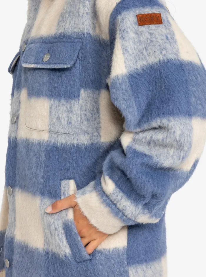Roxy Passage Of Time 8211 Jacket Parchement Be Bold Plaid Women Jackets and Coats