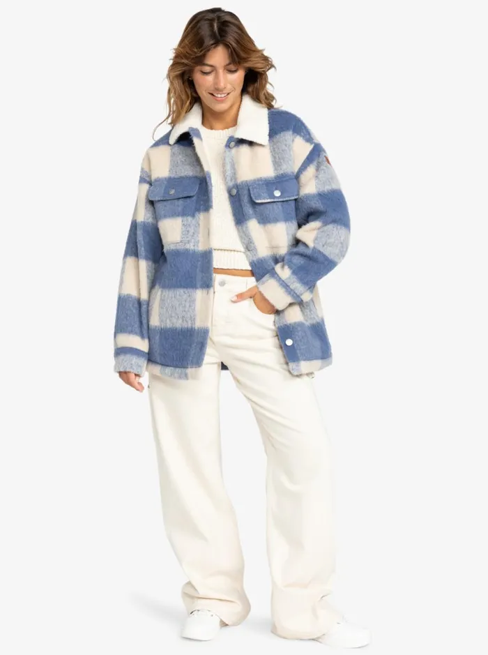 Roxy Passage Of Time 8211 Jacket Parchement Be Bold Plaid Women Jackets and Coats