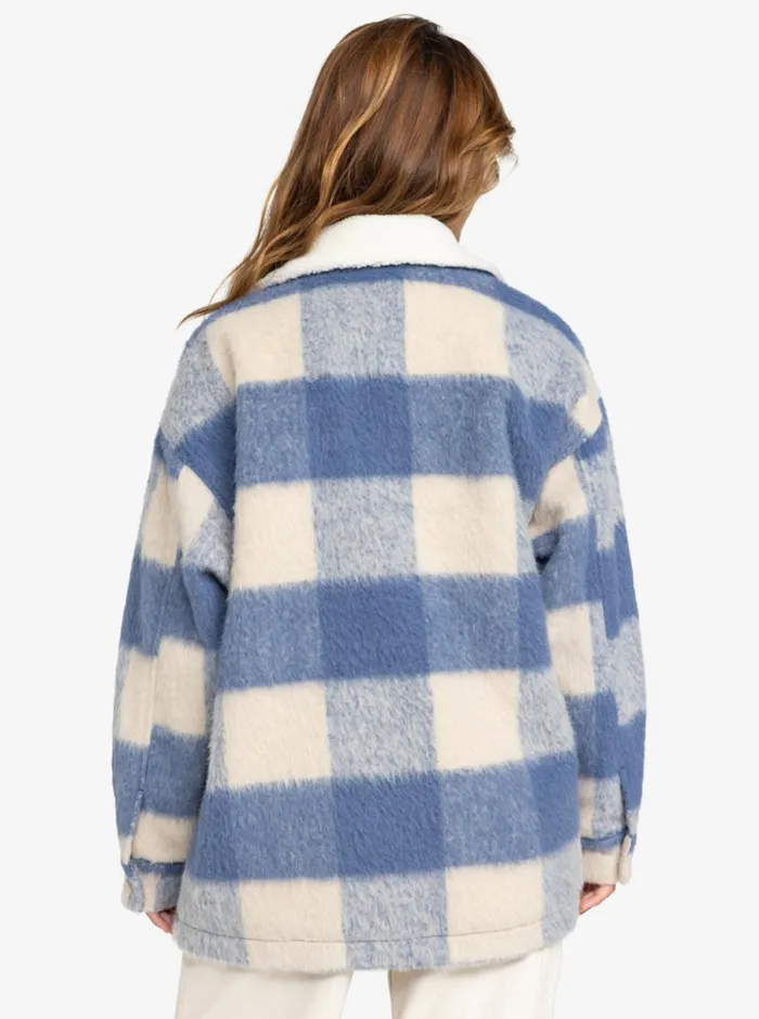 Roxy Passage Of Time 8211 Jacket Parchement Be Bold Plaid Women Jackets and Coats