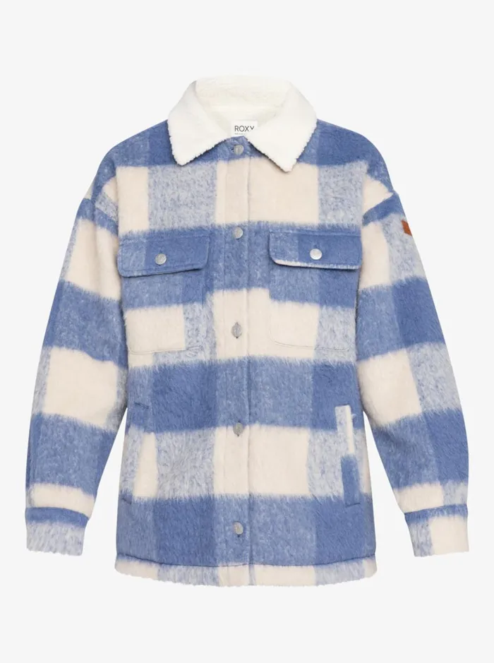 Roxy Passage Of Time 8211 Jacket Parchement Be Bold Plaid Women Jackets and Coats