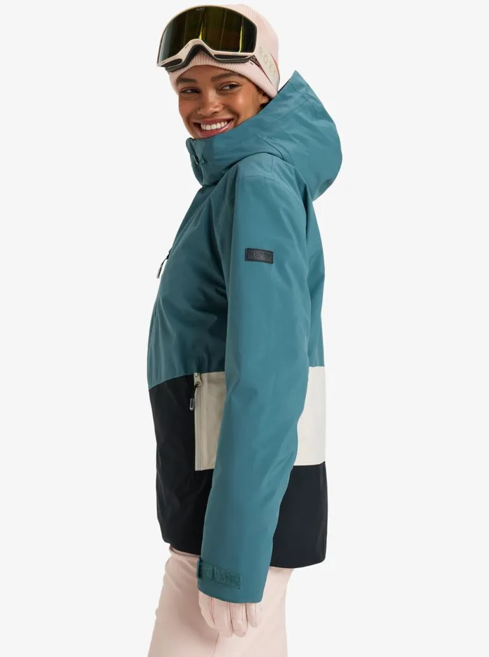 Roxy Peakside 8211 Snow Jacket Sea Pine Women Jackets and Coats