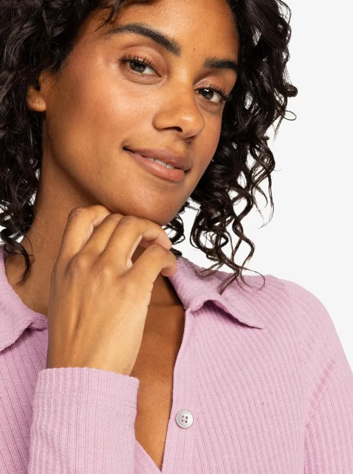 Roxy Petal Blizzard 8211 Long Sleeves Top Mauve Orchid Women Jumpers and Cardigans