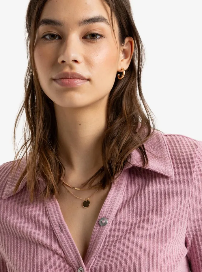 Roxy Petal Blizzard 8211 Long Sleeves Top Mauve Orchid Women Jumpers and Cardigans