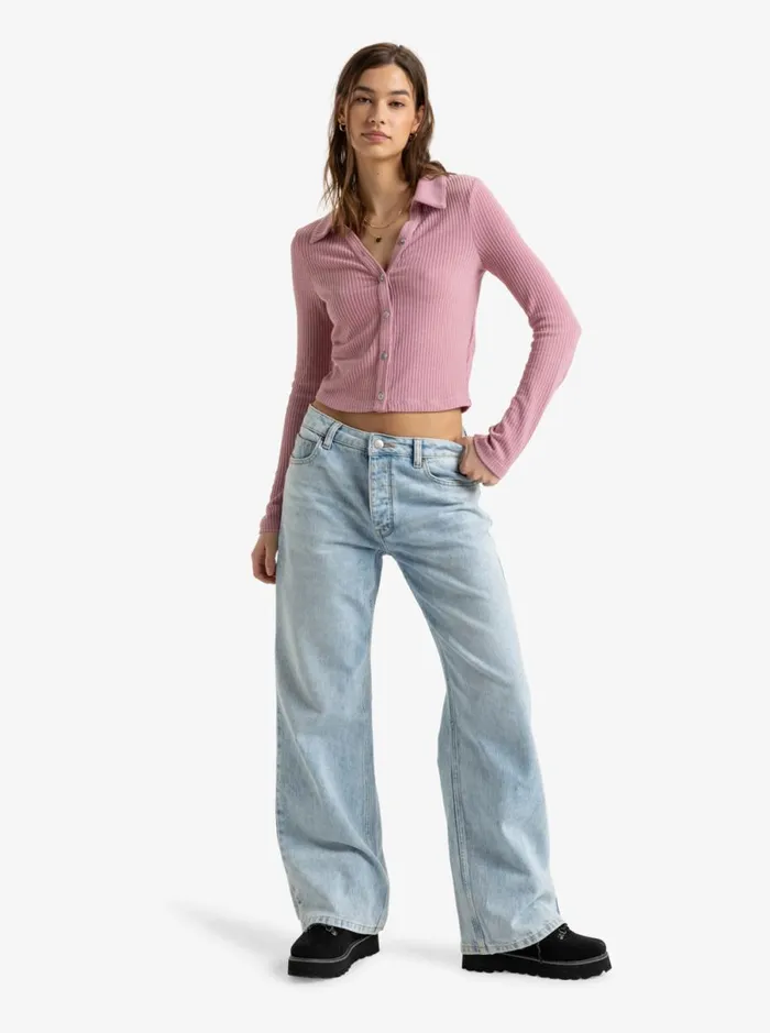 Roxy Petal Blizzard 8211 Long Sleeves Top Mauve Orchid Women Jumpers and Cardigans