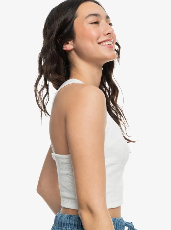 Roxy Please Come Back 8211 Cropped Top Snow White Women Vests