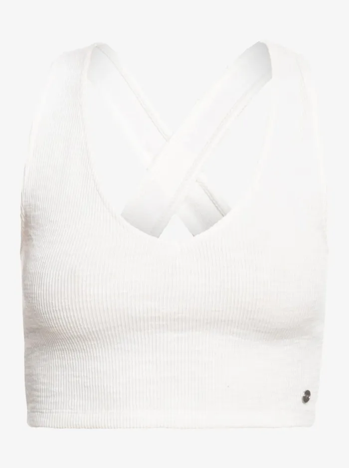 Roxy Please Come Back 8211 Cropped Top Snow White Women Vests