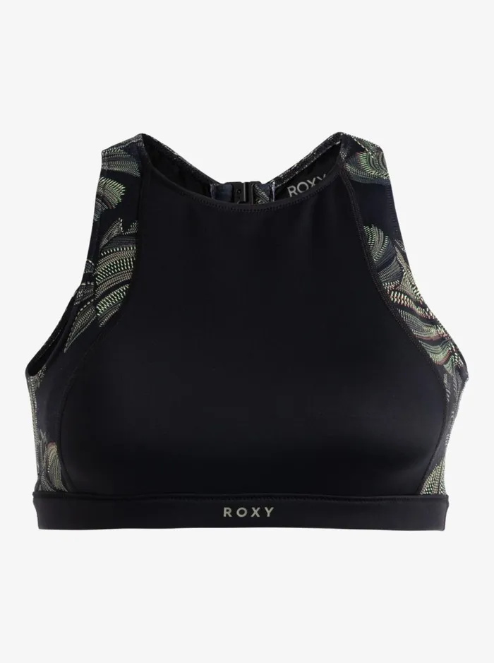 Roxy Roxy Pro Wave 8211 Full Coverage Bikini Top Anthracite The Palms Wetsuit Women Swimsuits