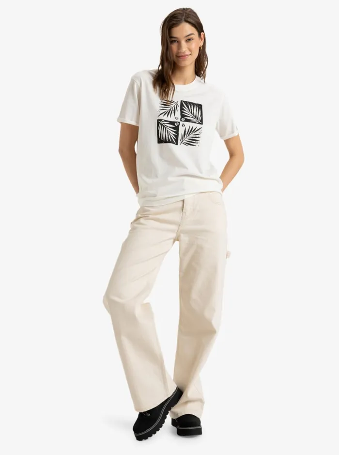 Roxy Summer Fun 8211 Short Sleeves Tshirt Egret Women TShirts and Tops