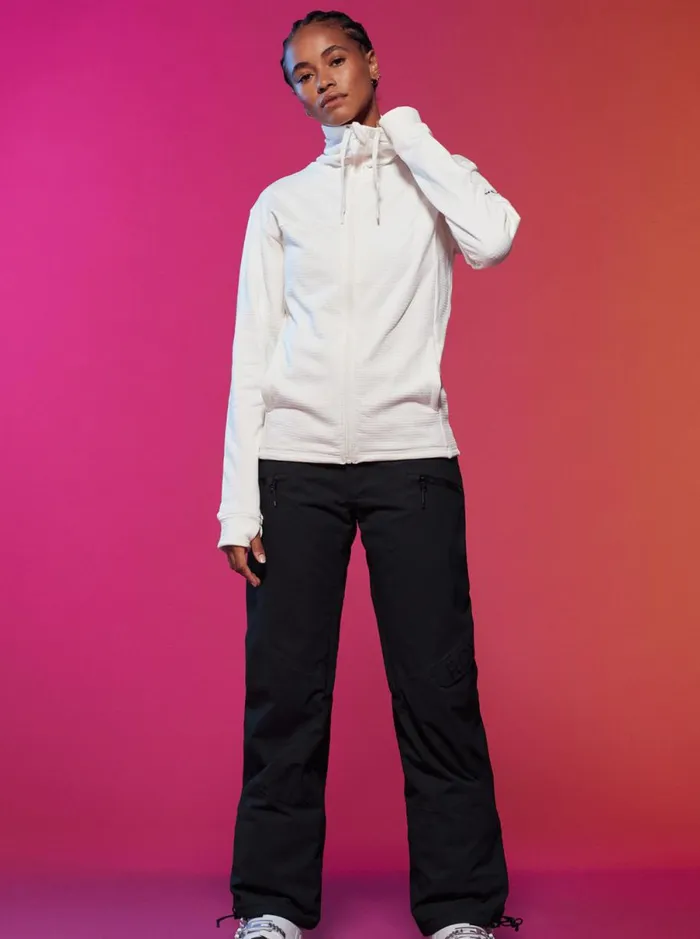 Roxy Vertere 8211 Technical ZipUp Fleece Egret Women Sweatshirts and Hoodies