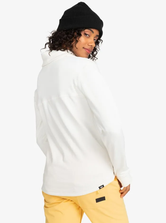 Roxy Vertere 8211 Technical ZipUp Fleece Egret Women Sweatshirts and Hoodies