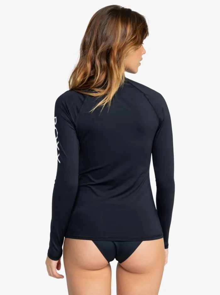 Roxy Whole Hearted 8211 Long Sleeve UPF 50 Rash Vest Anthracite Women Rash Vests and Surf Tees