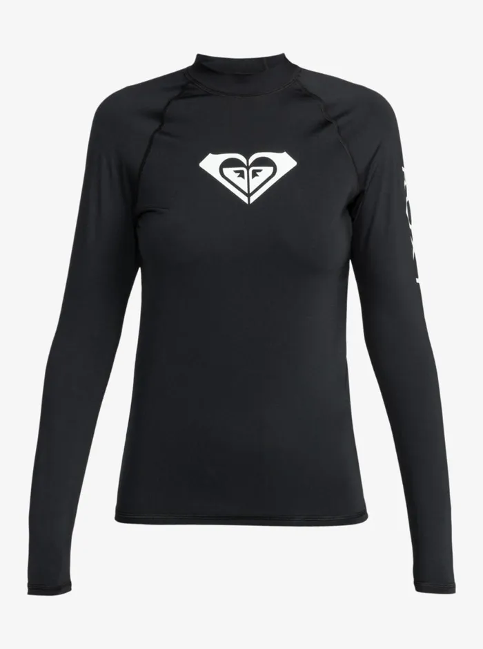 Roxy Whole Hearted 8211 Long Sleeve UPF 50 Rash Vest Anthracite Women Rash Vests and Surf Tees