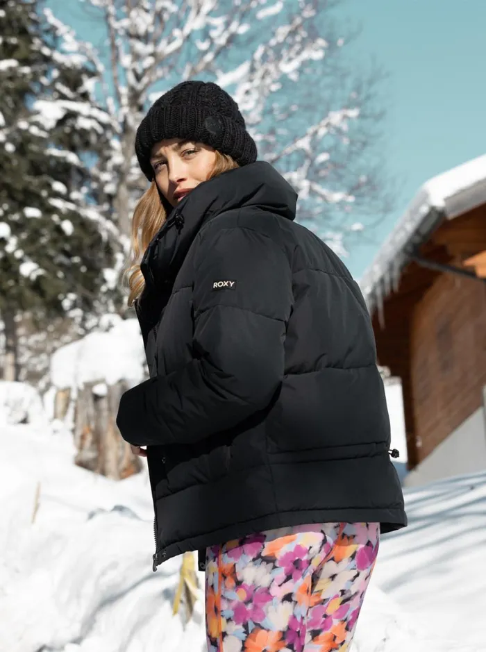 Roxy Winter Rebel 8211 Winter Bomber Jacket True Black Women Jackets and Coats
