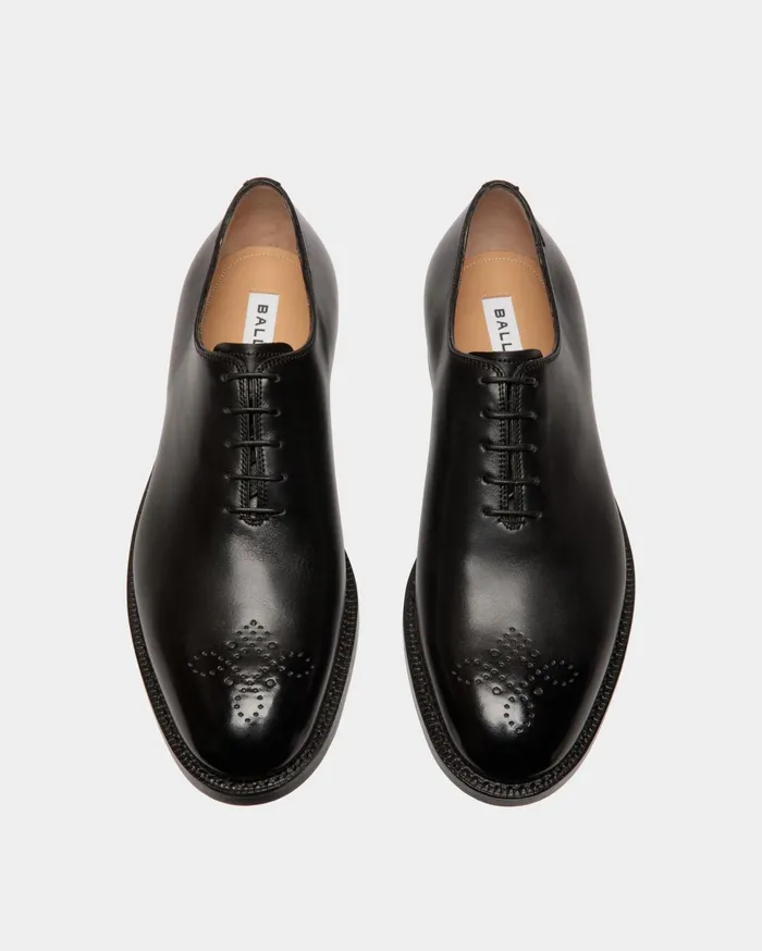Schoenen Oxford In Black Leather Men Bally Lace Ups and Monks