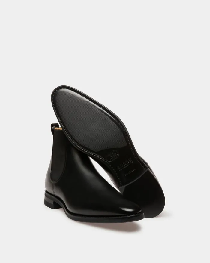 Scribe Novo Booties In Black Leather Men Bally Boots and Ankle Boots