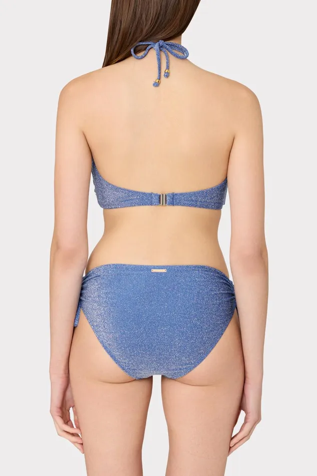 Shimmer Bikini Bottom Blue Women Milly Swim and Coverups