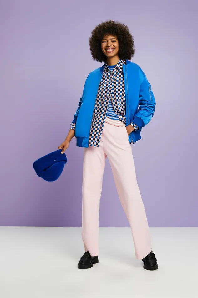 Shirts Blouses Women Esprit Printed Silk Shirt Blush