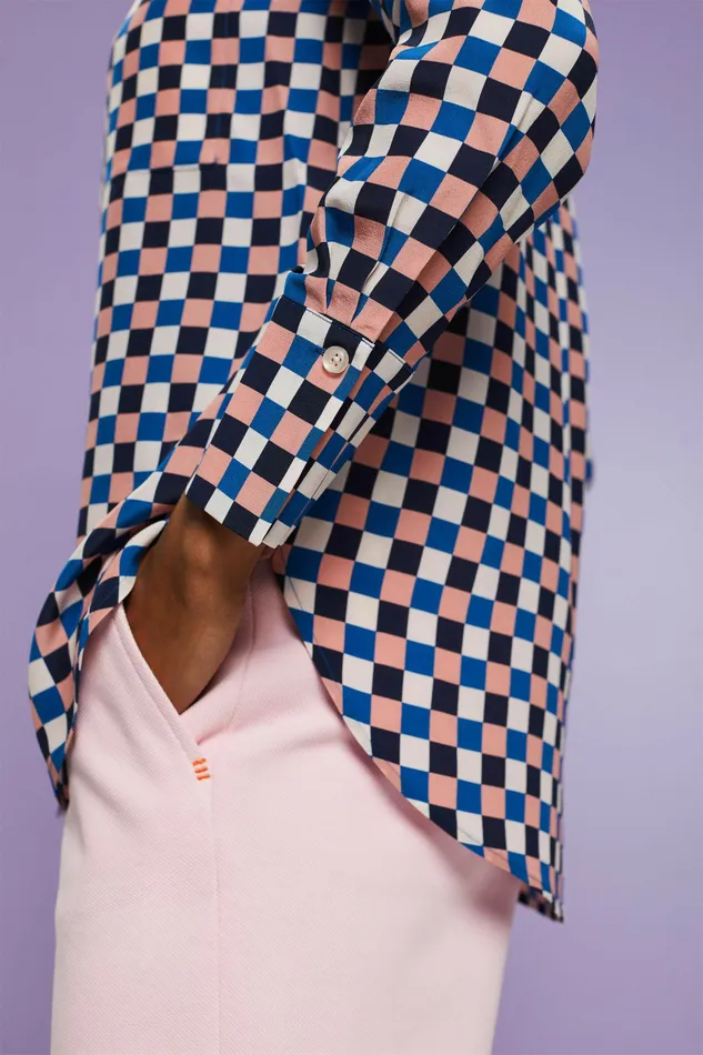 Shirts Blouses Women Esprit Printed Silk Shirt Blush