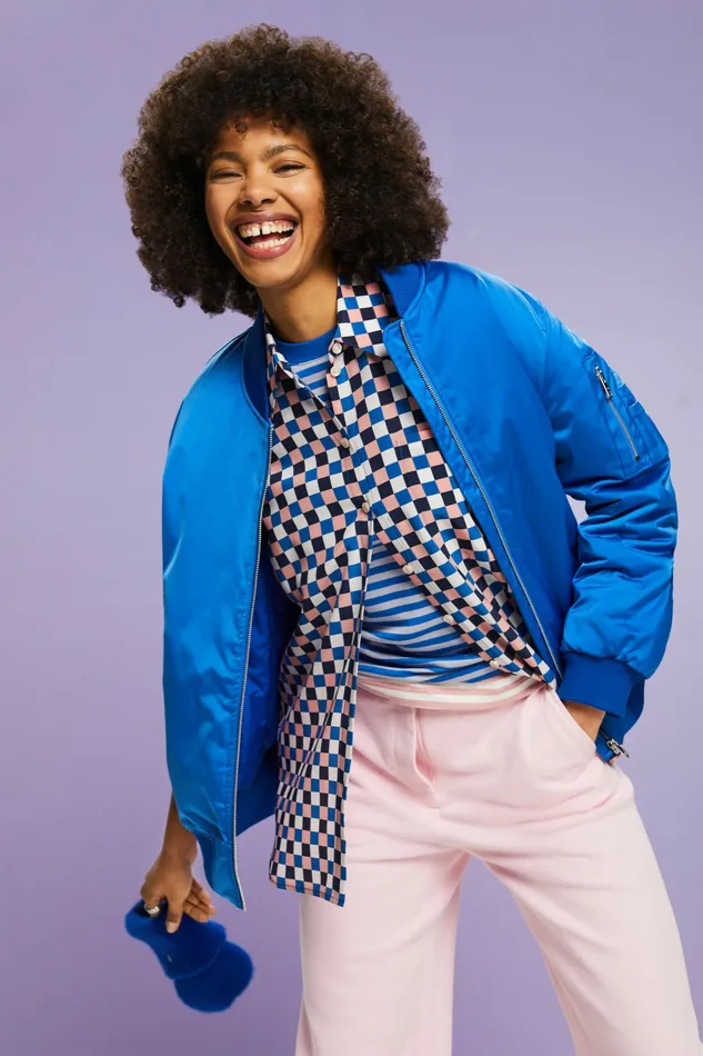 Shirts Blouses Women Esprit Printed Silk Shirt Blush