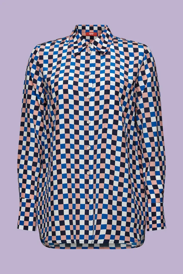 Shirts Blouses Women Esprit Printed Silk Shirt Blush
