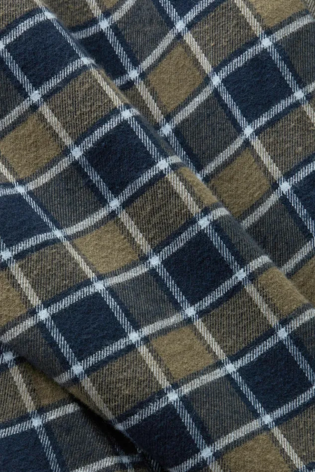 Shirts Men Esprit Brushed Flannel Shirt Khaki Green
