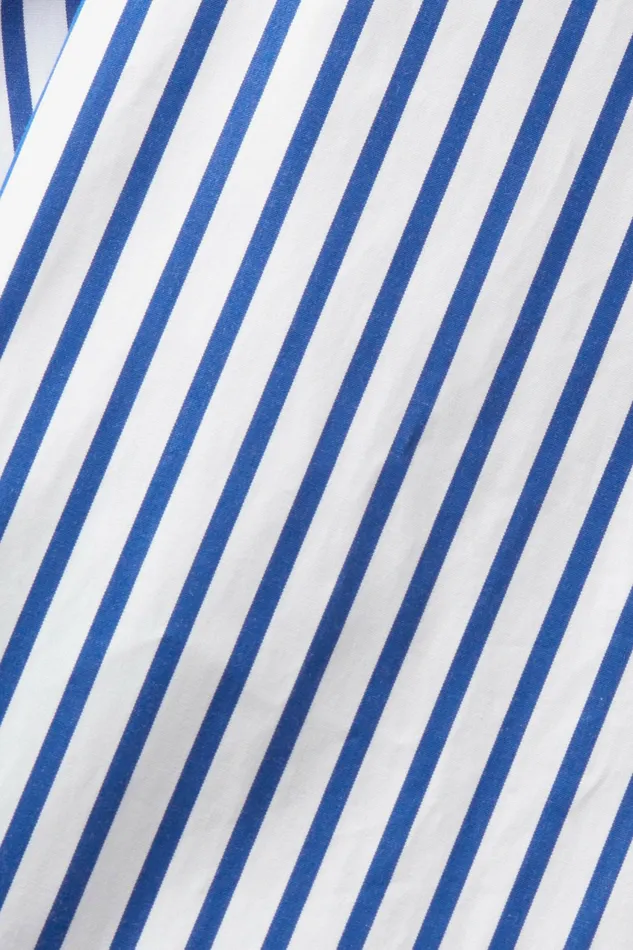 Shirts Men Esprit Striped CottonPoplin Shirt Bright Blue