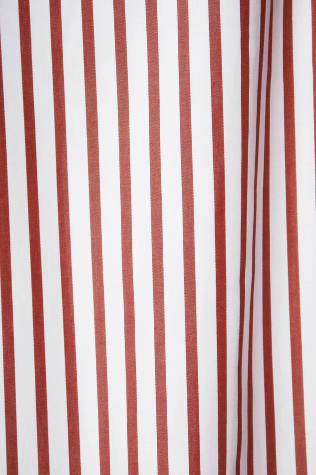 Shirts Men Esprit Striped CottonPoplin Shirt Dark Red