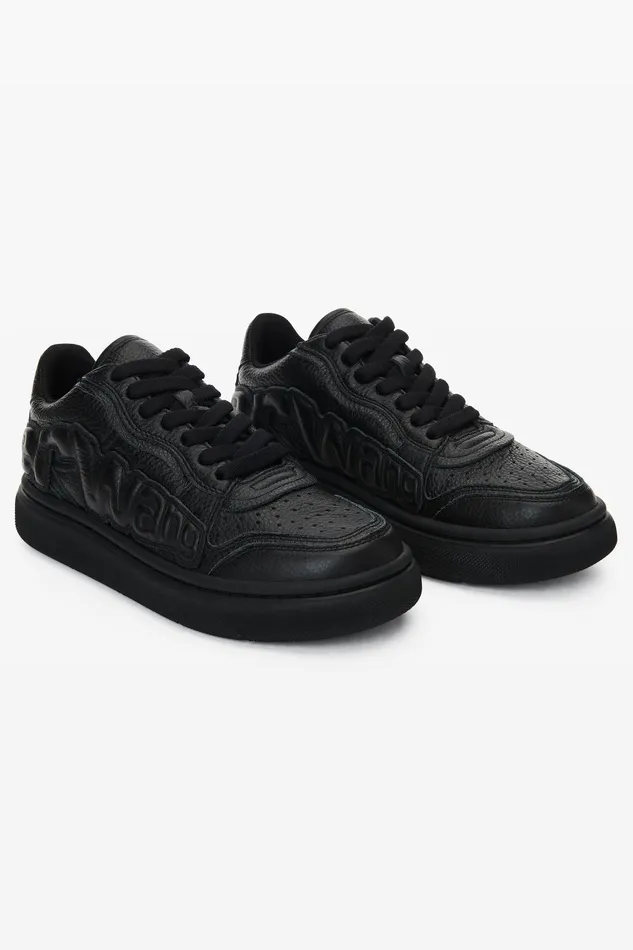 Shoes MenWomen Alexander Wang Puff Pebble Leather Sneaker With Logo