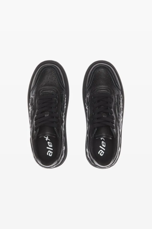Shoes MenWomen Alexander Wang Puff Pebble Leather Sneaker With Logo