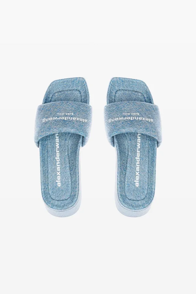 Shoes Women Alexander Wang TrompeL039oeil Denim Goatskin Float Slide