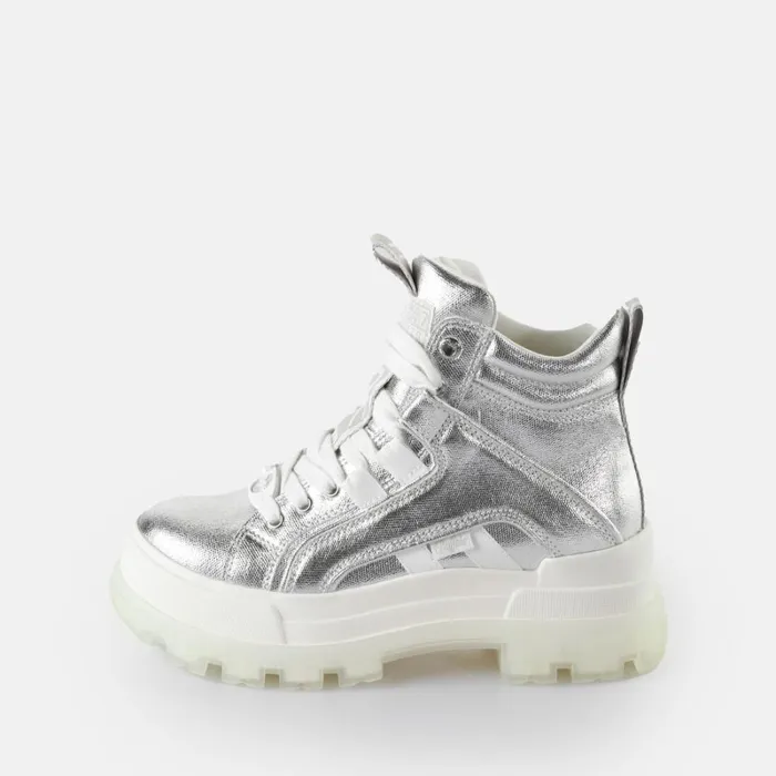 Shop Aspha NC Mid Silver BUFFALO Boots and AnkleBoots