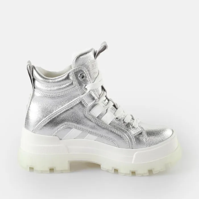 Shop Aspha NC Mid Silver BUFFALO Boots and AnkleBoots
