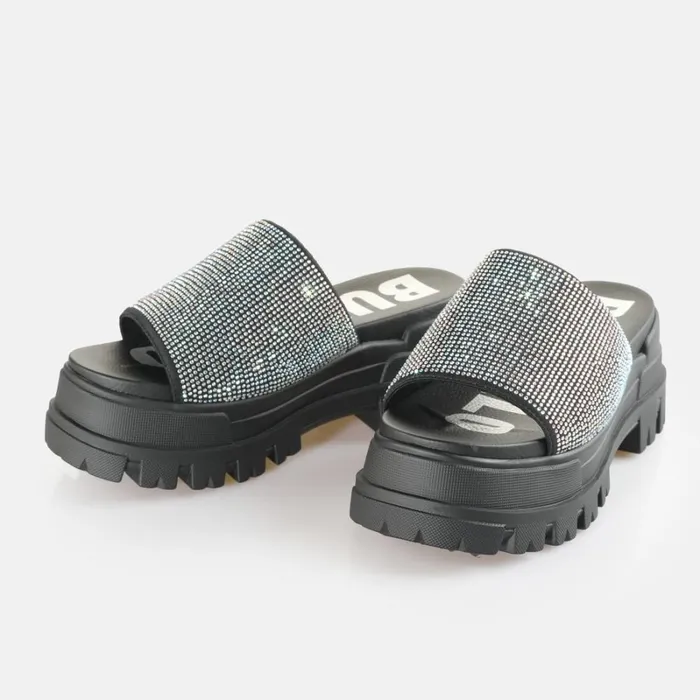 Shop Aspha Slide Glam Black BUFFALO Sandals and Slides