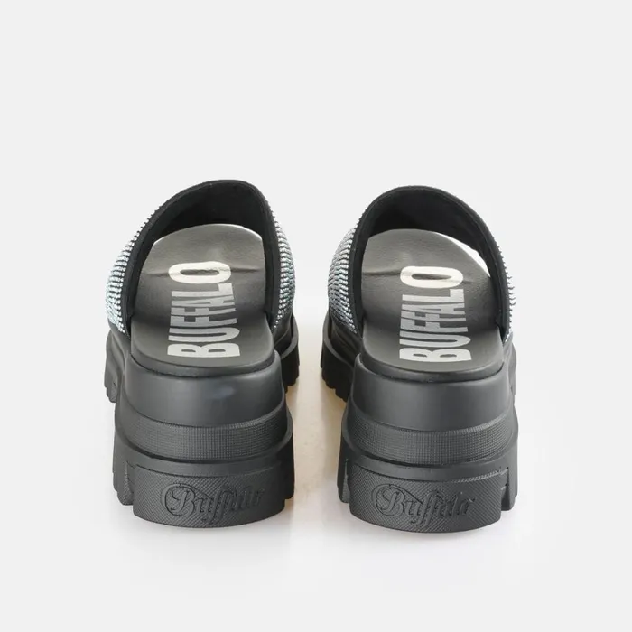 Shop Aspha Slide Glam Black BUFFALO Sandals and Slides