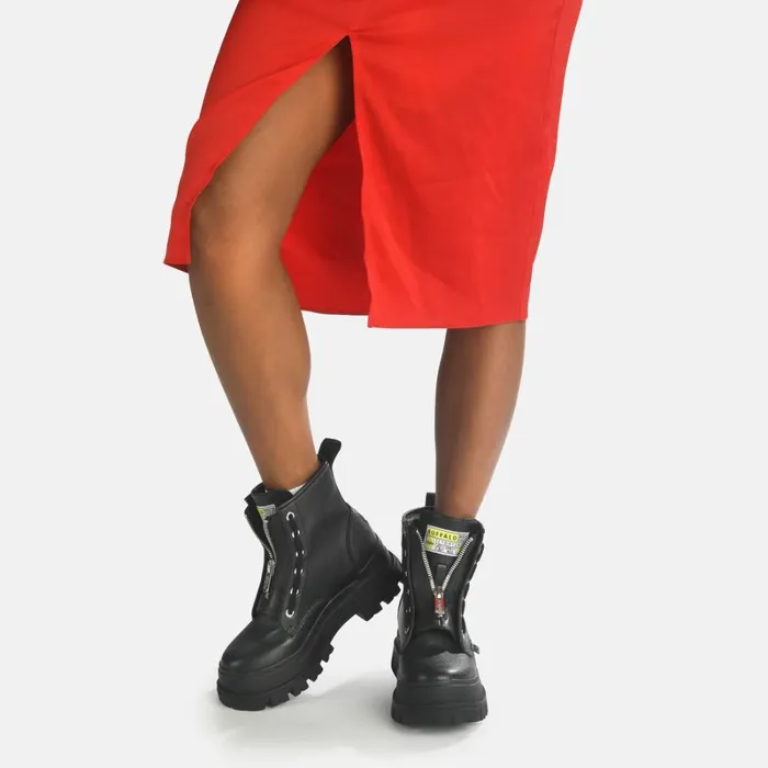 Shop Aspha Zip Black BUFFALO Boots and AnkleBoots