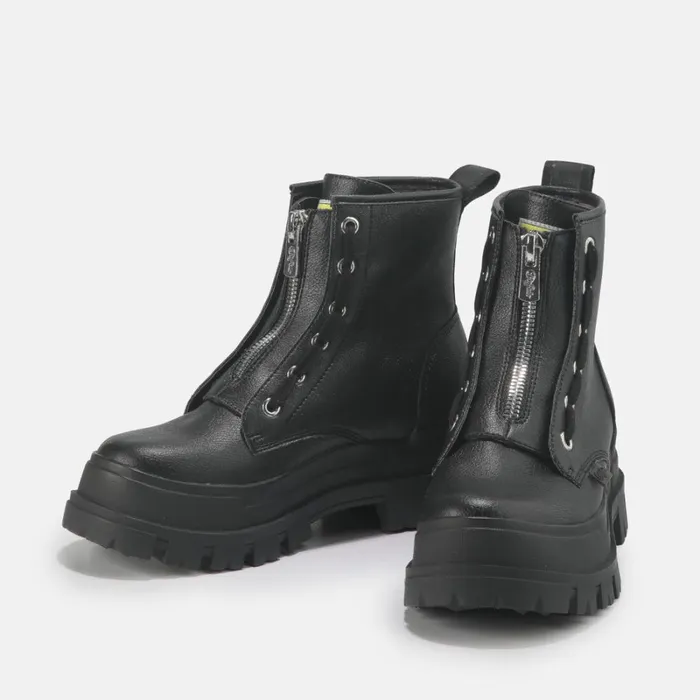 Shop Aspha Zip Black BUFFALO Boots and AnkleBoots