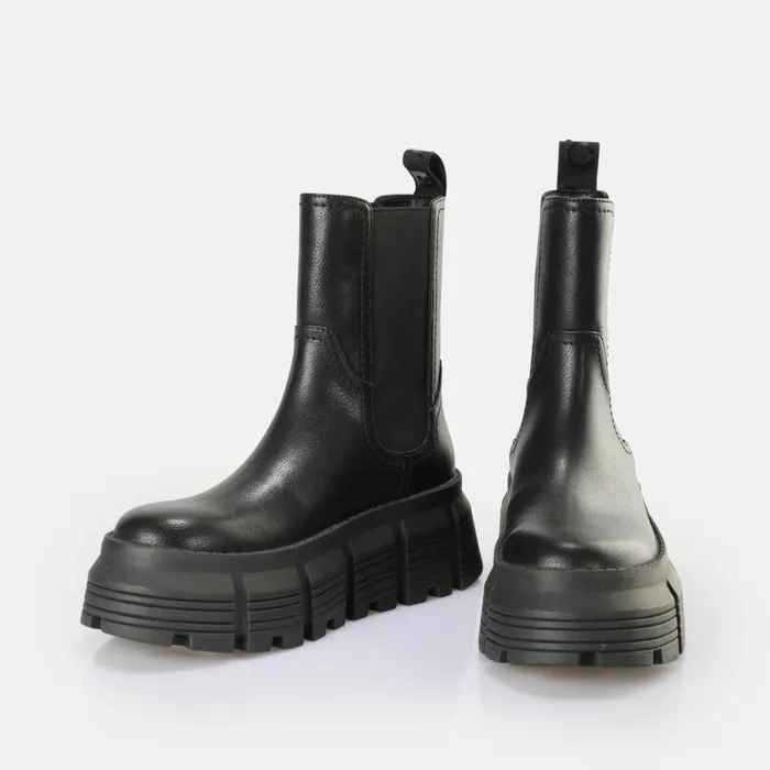 Shop Ava Chelsea Black BUFFALO Boots and AnkleBoots