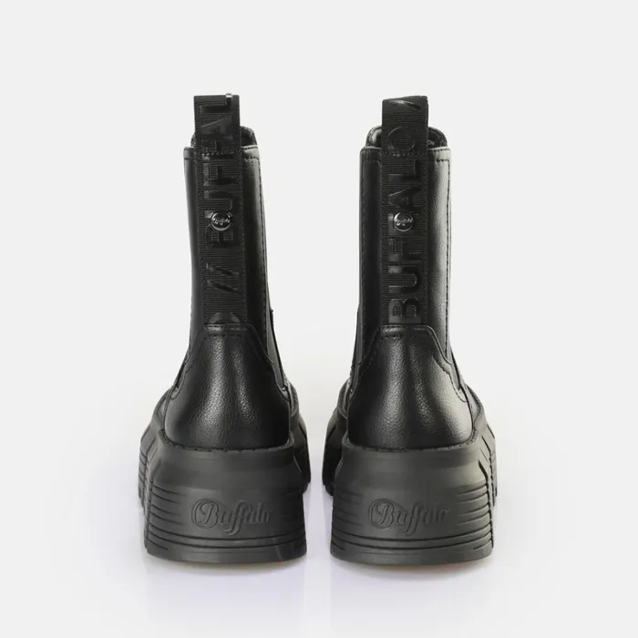 Shop Ava Chelsea Black BUFFALO Boots and AnkleBoots
