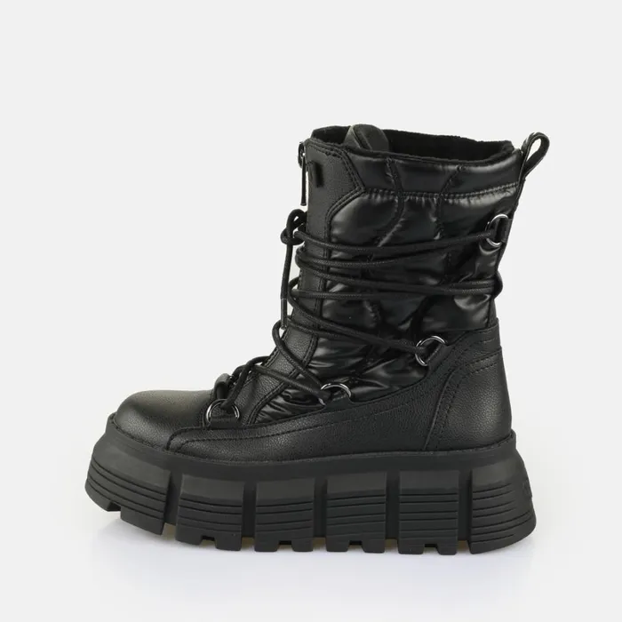 Shop Ava Puffer Hike Black BUFFALO Boots and AnkleBoots