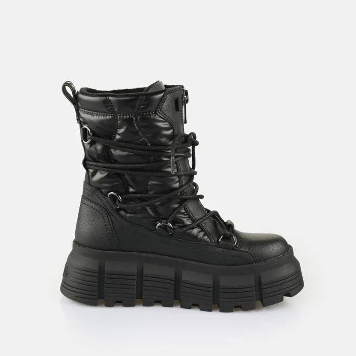 Shop Ava Puffer Hike Black BUFFALO Boots and AnkleBoots